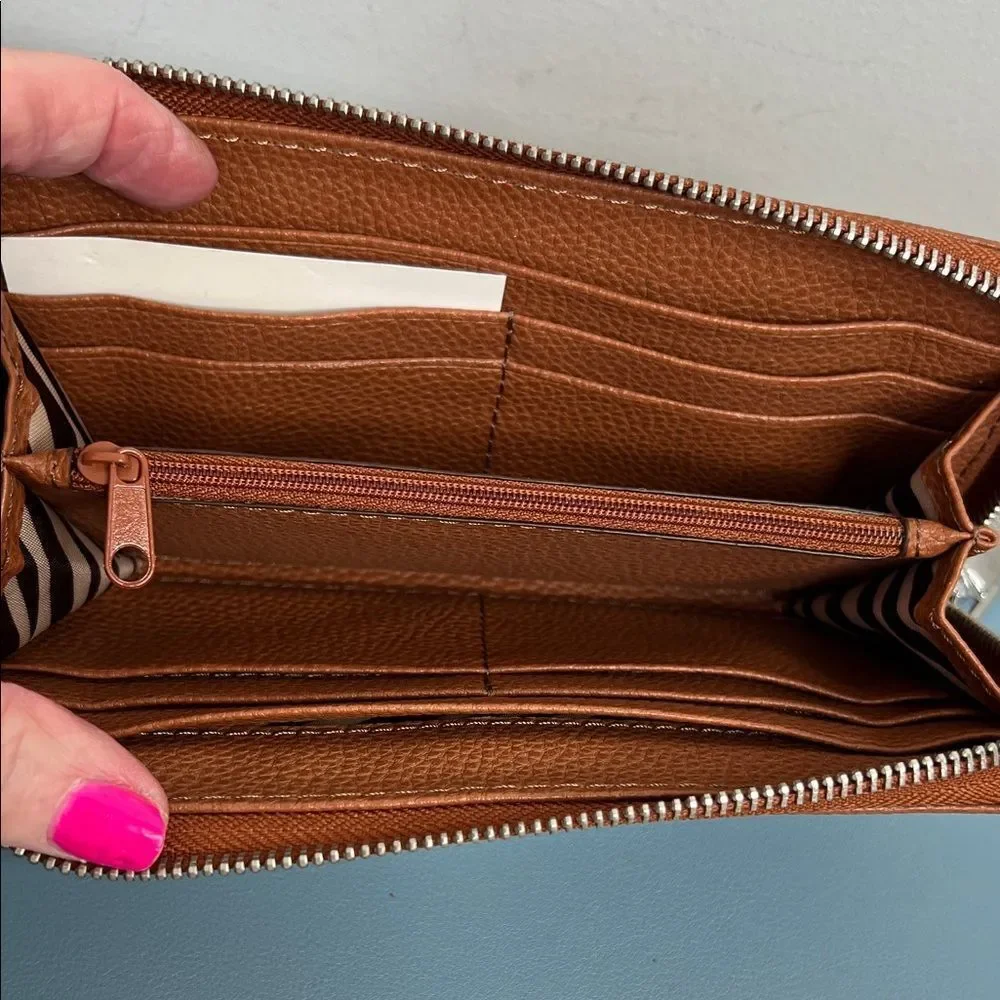 Dana Buchman Brown Leather-Like Wallet NWOT